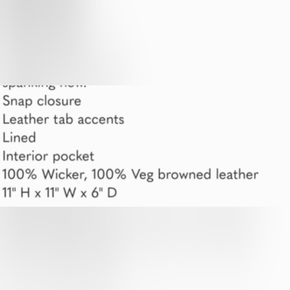 J McLaughlin • Victoria Wicker Picnic Style Bag - Picture 7 of 7